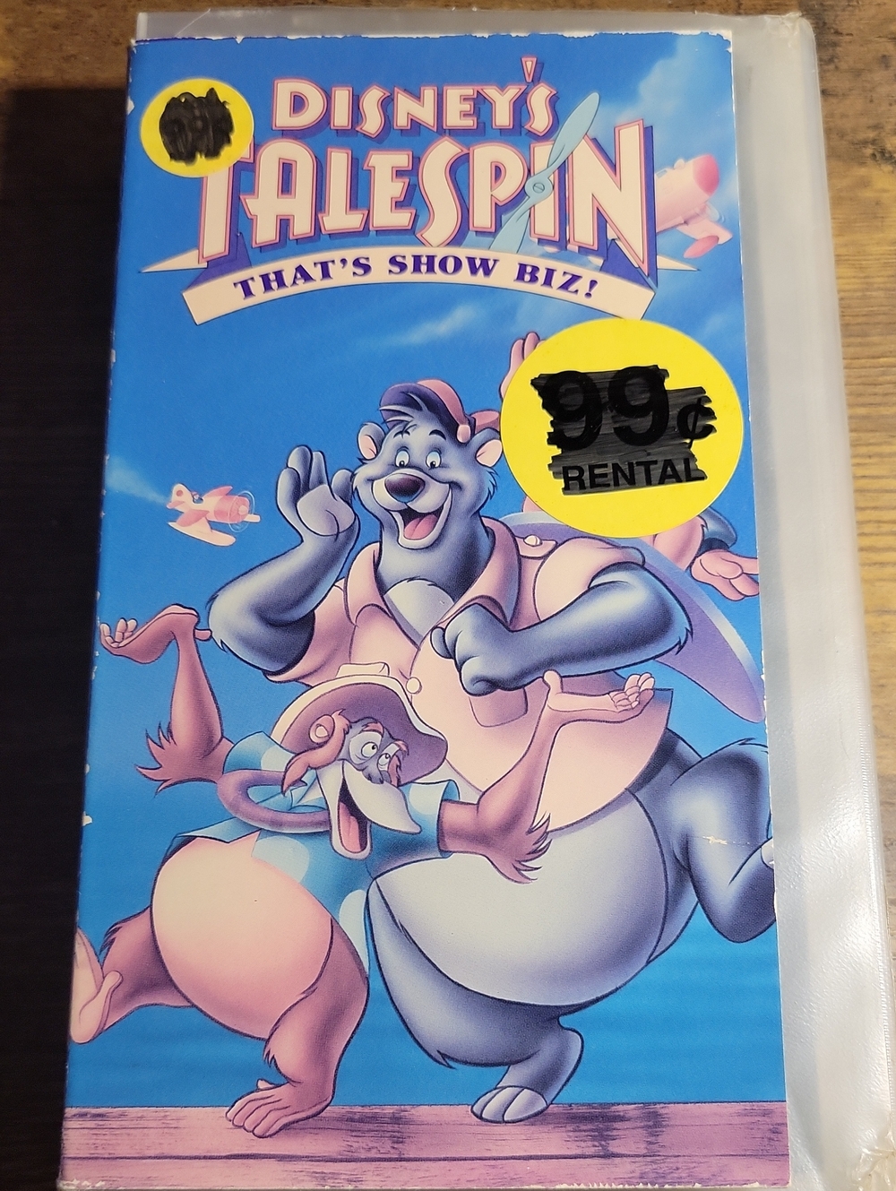Disney TaleSpin VHS with Bright Blue Cover Art